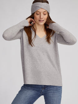 Boxyshape V Neck Ash
