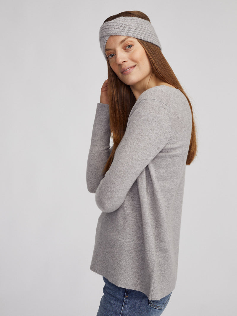 Boxyshape V Neck Ash