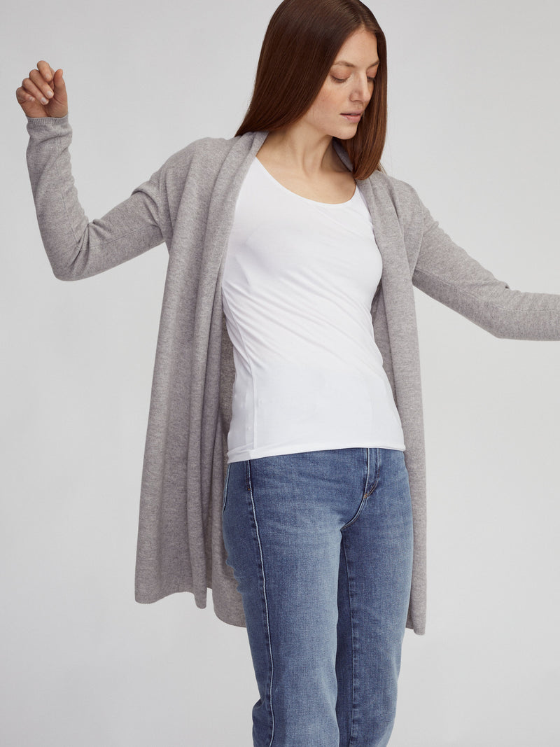 Open Cardigan with Collar