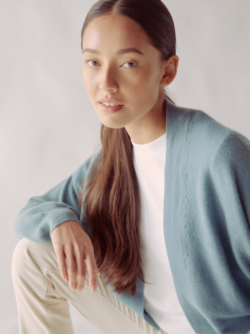 Short Links-Links Open Cardigan