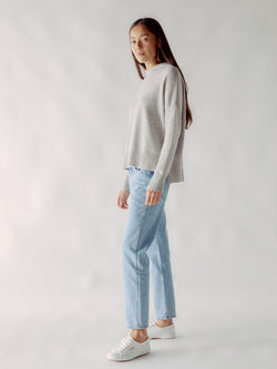 Hoody Shape Pullover with Slits