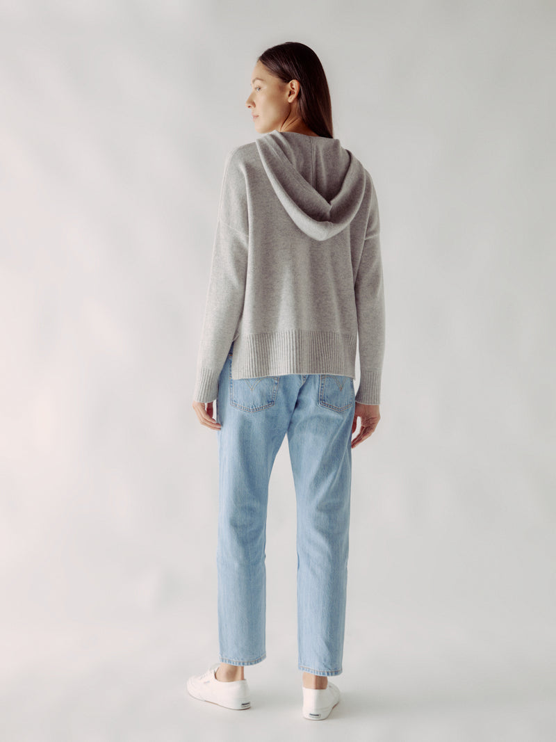 Hoody Shape Pullover with Slits