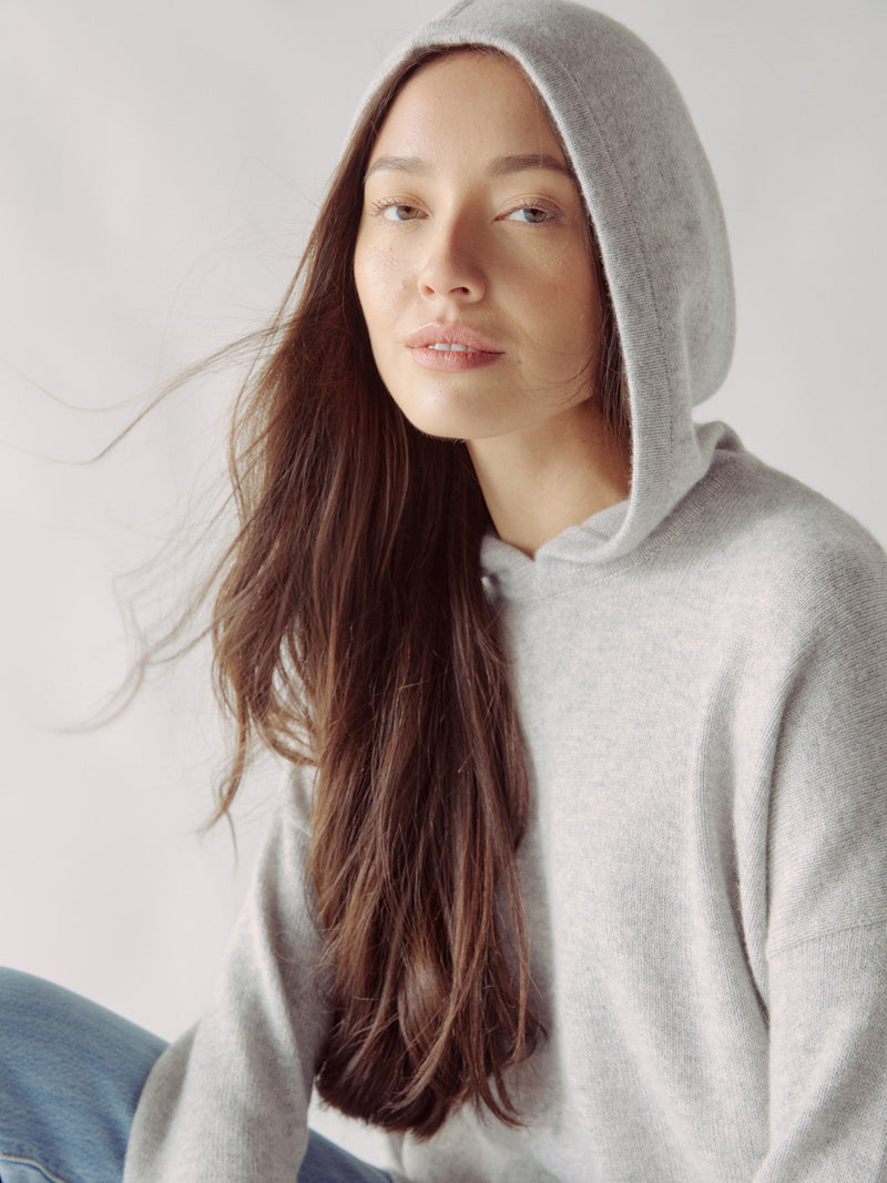 Hoody Shape Pullover with Slits