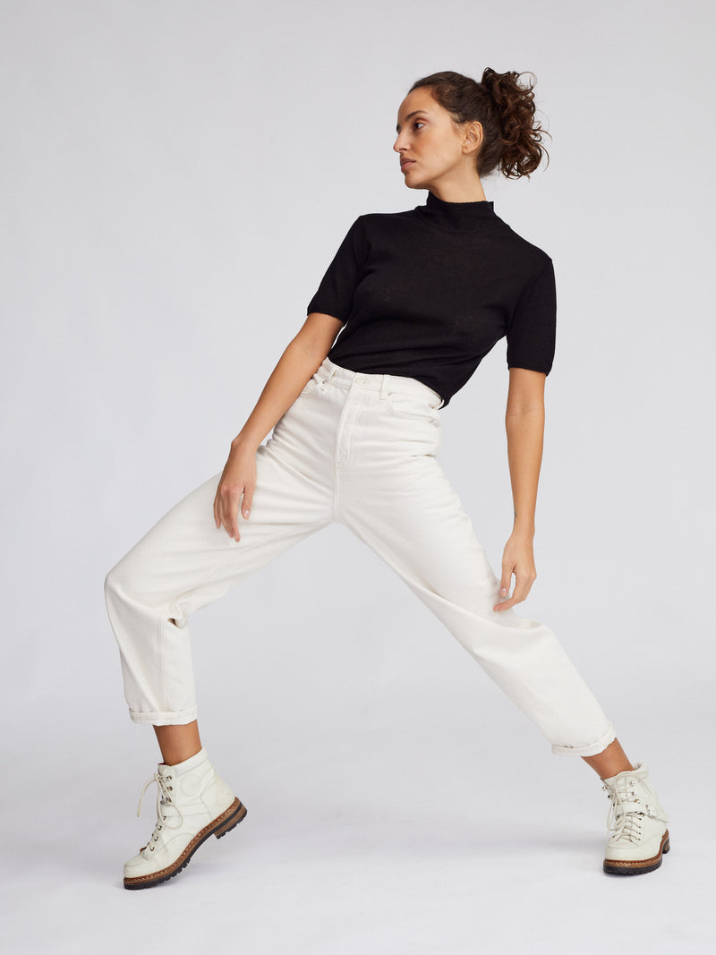 Stand Up Collar 1/2 Sleeve