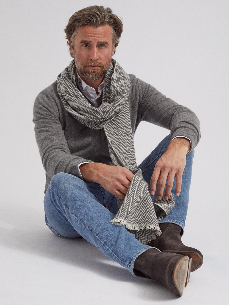 Classic Herringbone Scarf