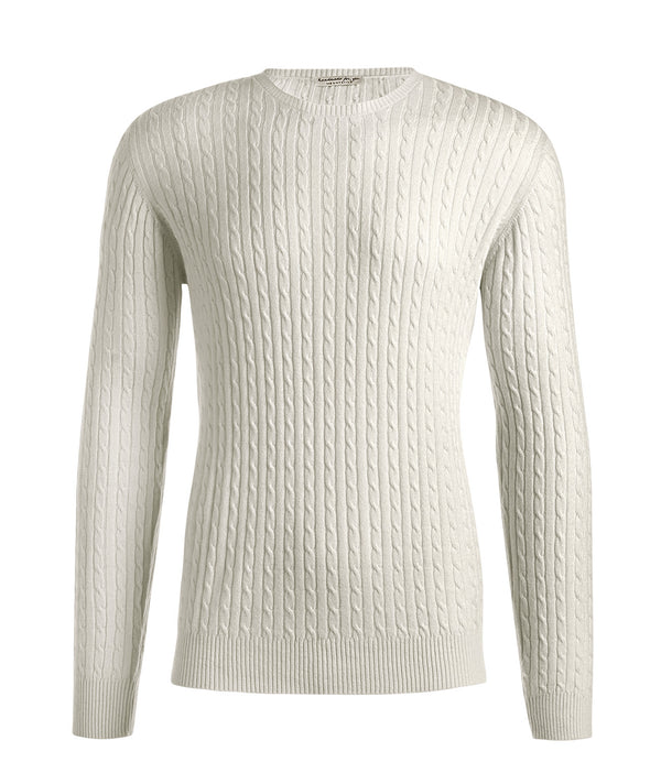 Cable Round Neck Man