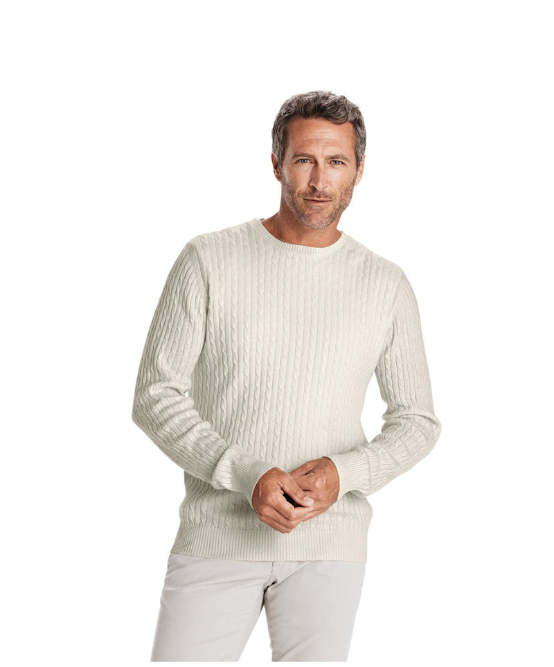 Cable Round Neck Man